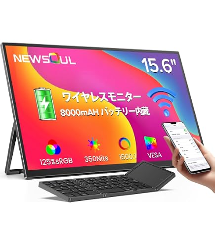 Amazon.co.jp: GrowCube ポータブルモニター キーボード付き 14インチ